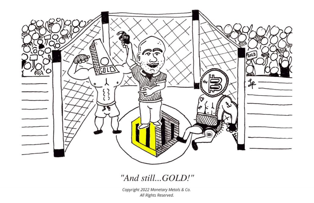 UFC Bitcoin vs Gold Cartoon