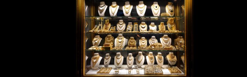 Jewelry in window